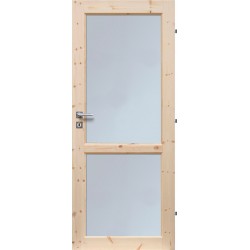 Dřevěné dveře MASIV Model 2, sklo mat, 80 P, BB