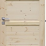 Dřevěné dveře Prague 1S (Kvalita B)