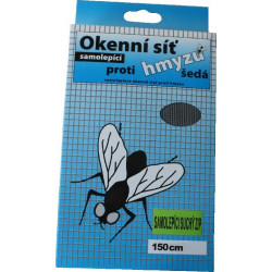 Okenní síť proti hmyzu 150 x 180 cm, šedá