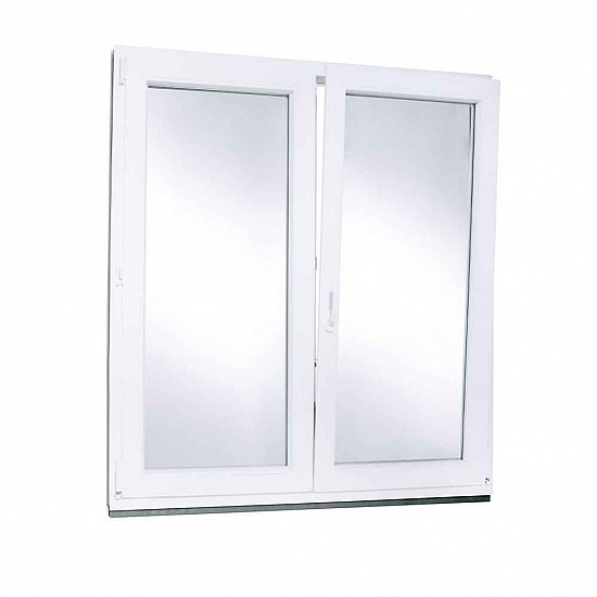 Dvoukřídlé Plastové okno | 125 x 130 cm (1250 x 1300 mm) | bílé |otevíravé i sklopné | pravé