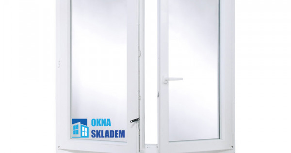 Dvoukřídlé - Plastové okno | 140x140 cm (1400x1400 mm) | Bílé