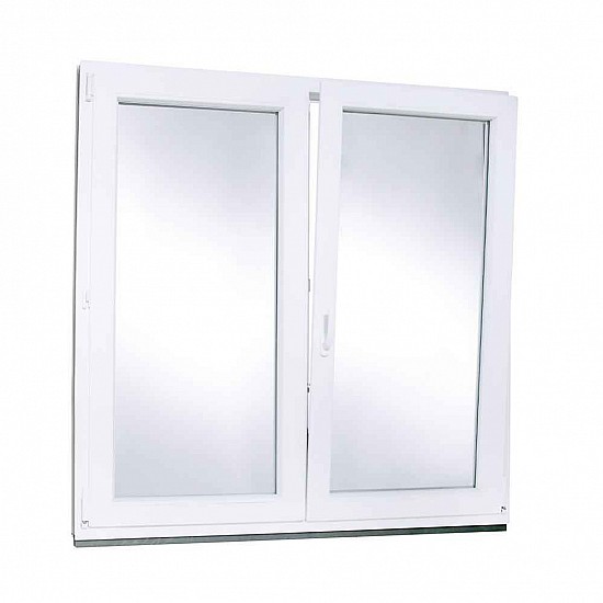 Dvoukřídlé Plastové okno | 145 x 145 cm (1450 x 1450 mm) | bílé |otevíravé i sklopné | pravé