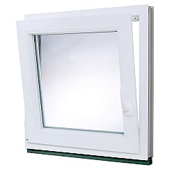 Plastové okno | 90x90 cm (900x900 mm) | bílé | otevíravé i sklopné | levé