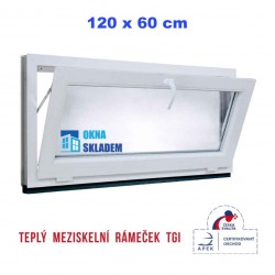 Plastové okno | 120 x 60 cm (1200 x 600 mm) | bílé | sklopné