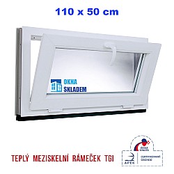 Plastové okno | 120 x 60 cm (1200 x 600 mm) | Bílé / Antracit | sklopné