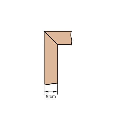 8 cm (spojení na koso)  + 121 Kč 