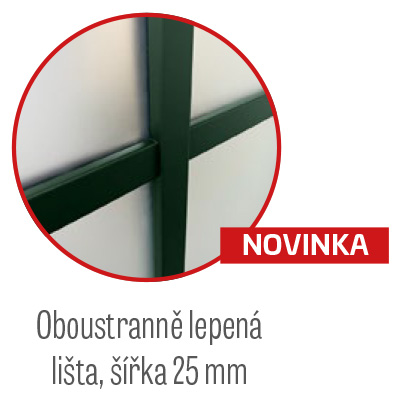 Oboustranně lepená lišta se šířkou 25 mm
